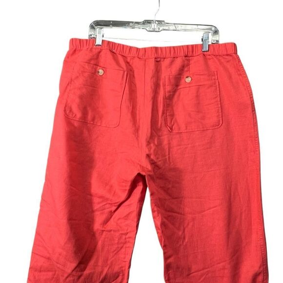 Liz Claiborne linen blend coral pants L - Picture 11 of 16
